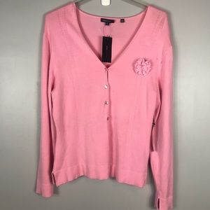 Nwt bcbgmaxazria silk blend cardigan size XL